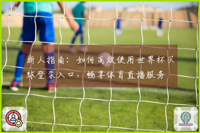 新人指南：如何高效使用世界杯买球登录入口，畅享体育直播服务